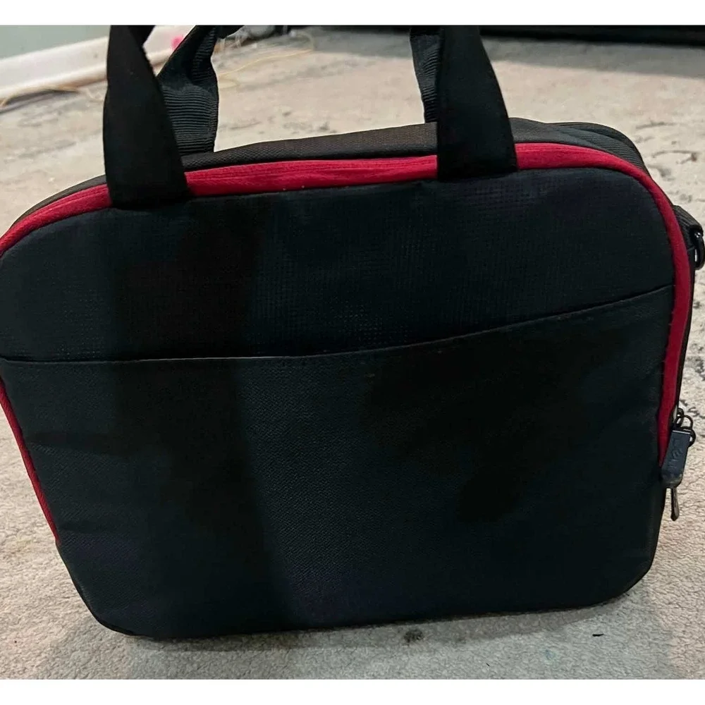 Targus for Dell Laptop Messenger Bag Black Red Padded Business Carrying Case